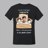 T-Shirt Personnalisé « J’ai mon Chat » | Cadeau Drôle & Humoristique Chats